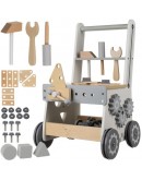 Детска работилница Уокър с дървени инструменти 3в1